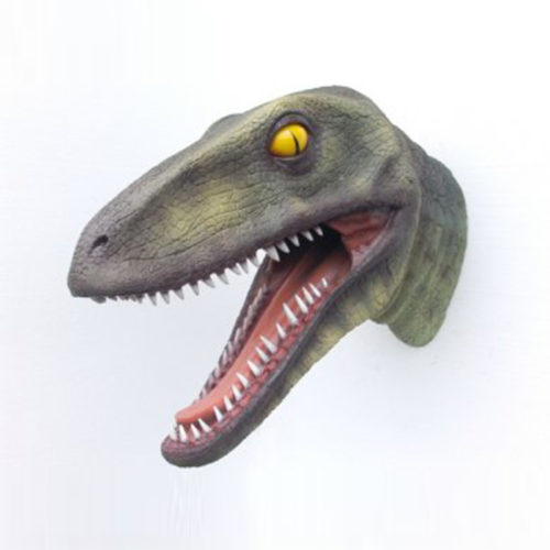 Tête-de-Raptor dinosaure resine nlc déco deco prehistoire