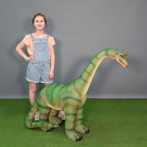 statue décorative Brachiosaure vert