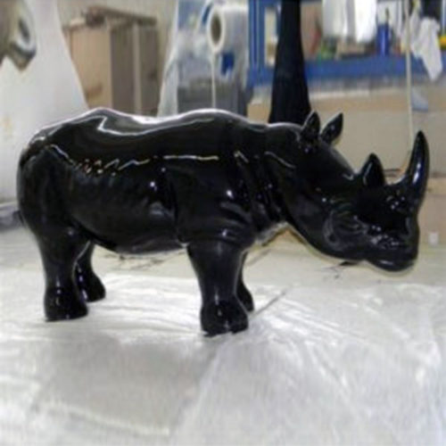 Rhinocéros-noir-nlcdeco animaux en résine