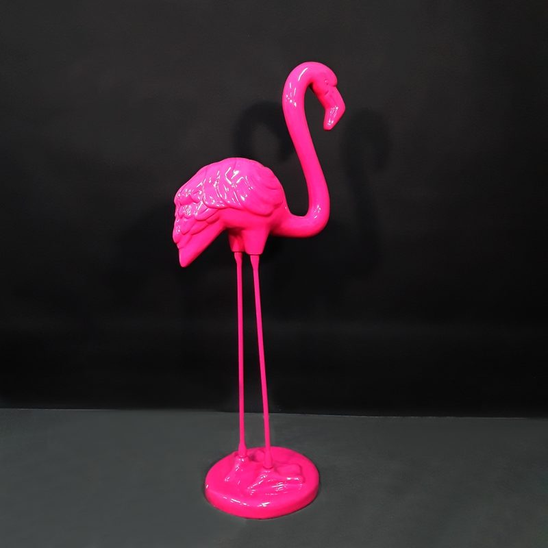 Statue flamant rose animaux couleur nlcdeco