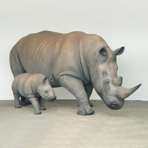 Maman rhinocéros et son bébé nlcdeco