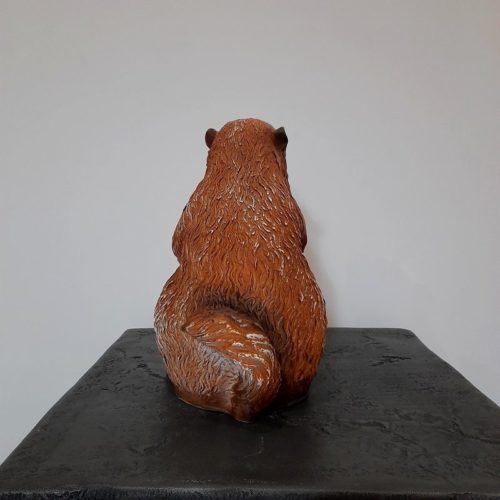 Marmotte marron figurine en résine nlcdeco