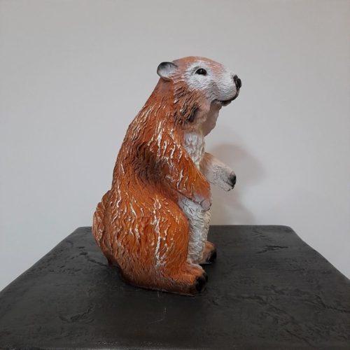 Statue résine Marmotte marron nlcdeco