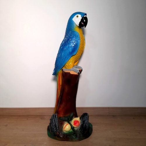 décoration résine perroquet bleu nlcdeco