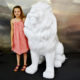 lion design decor evenementiel jungle exotique lion assise blanche en resine nlcdeco animaux personnage décor en résine nlcdeco