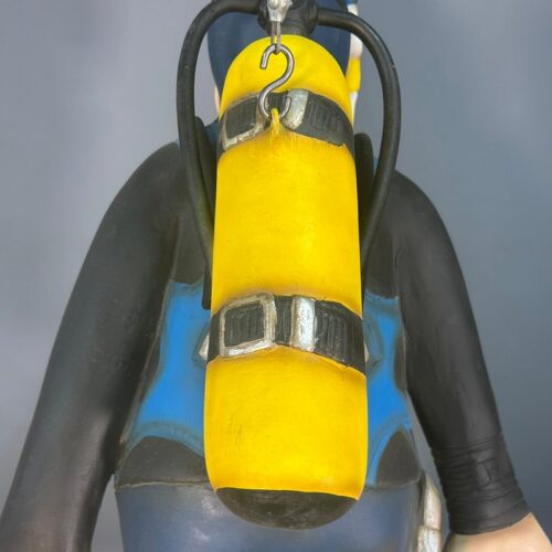 figurine géante 3d plongeur sous marin en résine