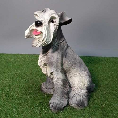 Petit Fox-Terrier gris en céramique nlcdeco