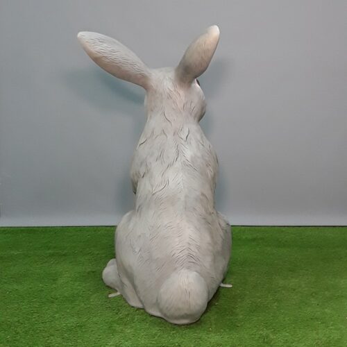 Statue lapin gris géant nlcdeco