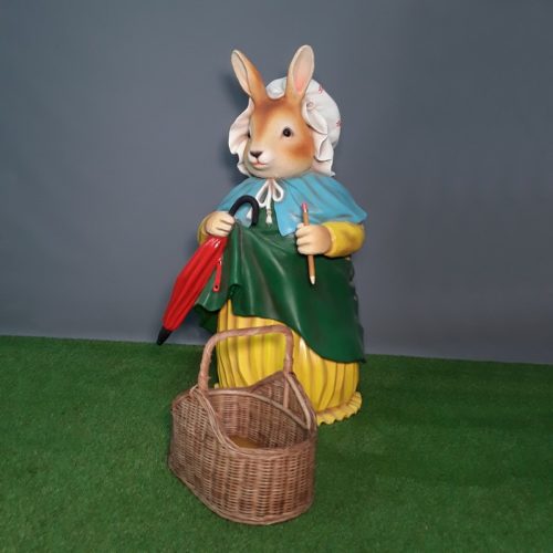 Statue lapine décor parcs d'attractions nlcdeco