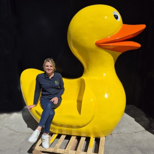 banc de jardin xxl en forme de canard de bain