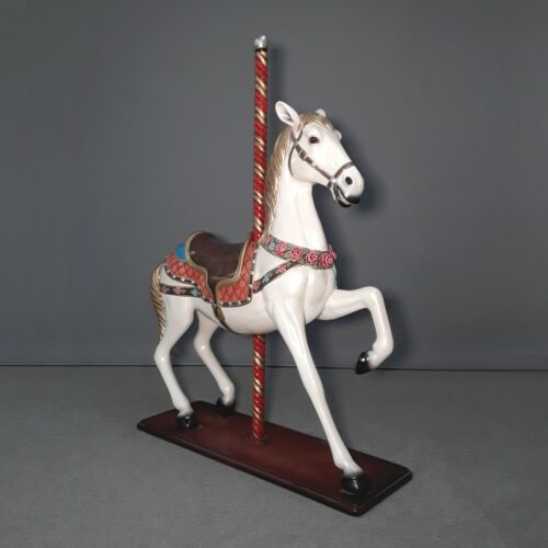 decorative white carousel horse nlcdeco