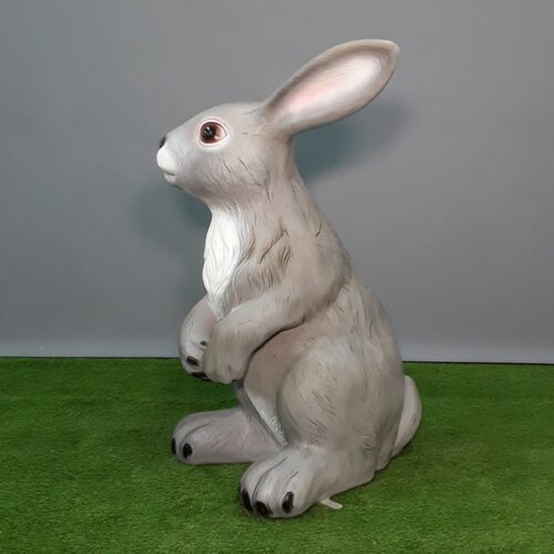 giant gray rabbit statue nlcdeco