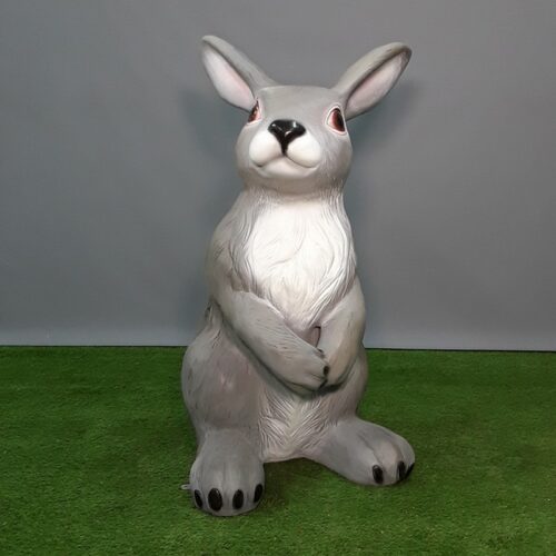 statue décorative lapin géant gris nlcdeco