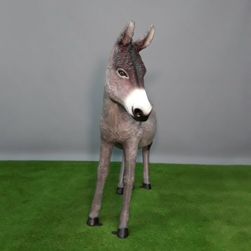 statue résine âne gris grand modèle nlcdeco