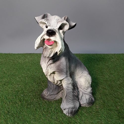 statuette décorative Fox-Terrier gris nlcdeco