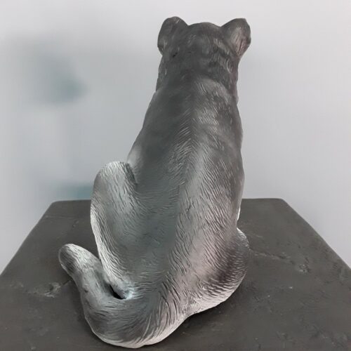statuette décorative chiot husky