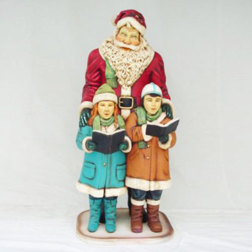 Père-noel-enfants deco noel nlc deco déco resine