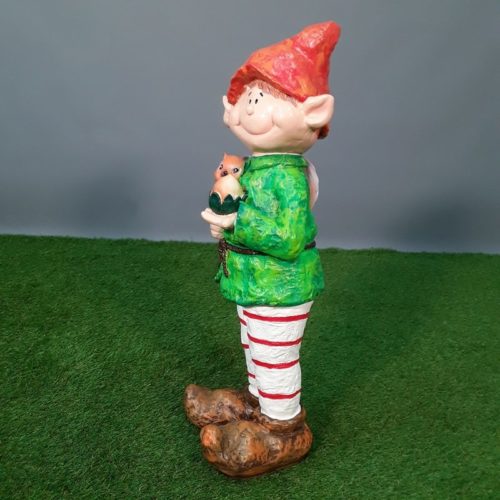 Statue Lutin et écureuil nlcdeco