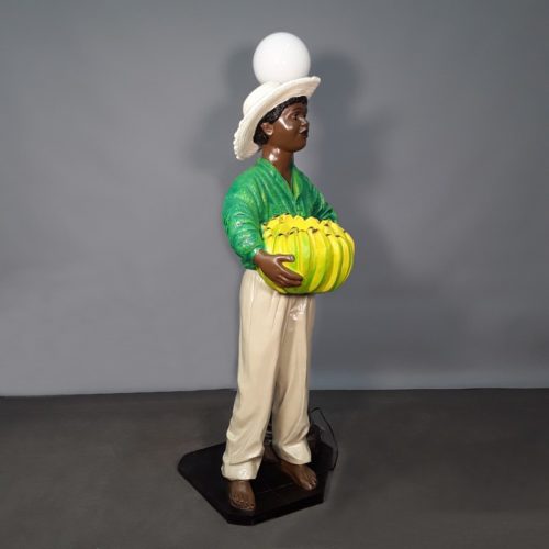 Statue garçon Africain porteur de bananes nlcdeco