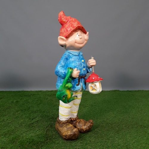Statuette Lutin et grenouille en résine nlcdeco