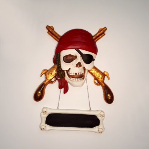 crâne de pirate avec pistolets nlcdeco