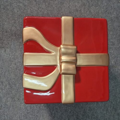 beau cadeau factice pour décor extérieur en résine