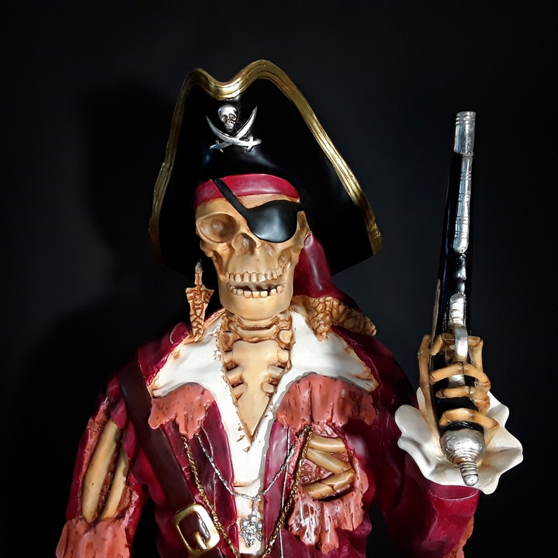 resin skeleton of a pirate nlcdeco