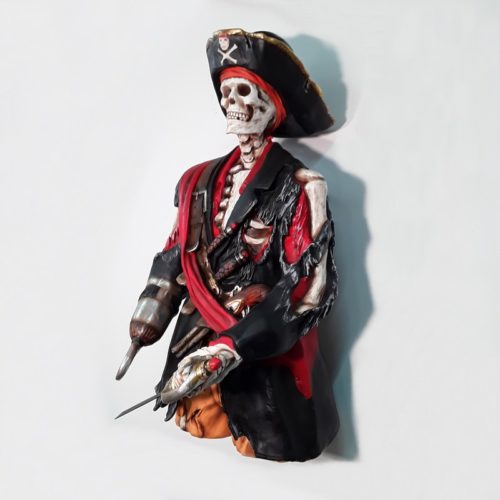 squelette de pirate armé décor mural nlcdeco