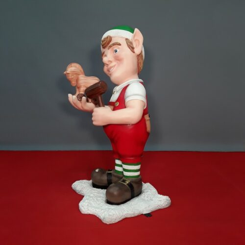 statue décorative elfe de noël jouet en bois nlcdeco