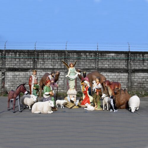 personnage de crèche Jésus grandeur nature en résine
