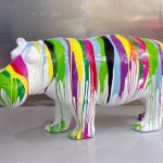 hippopotame couleur trash design animaux couleur