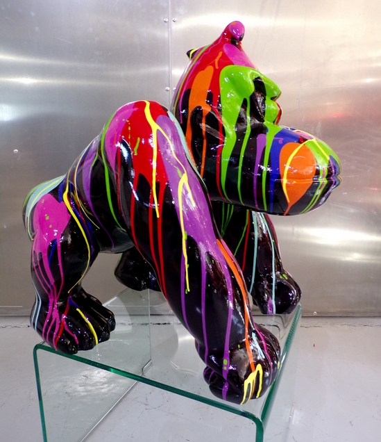 gorille peint animaux design couleur
