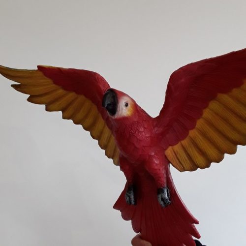 Perroquet rouge en vol nlcdeco