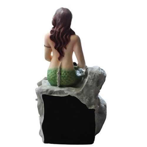 statue de sirène taille réelle avec rocher en résine