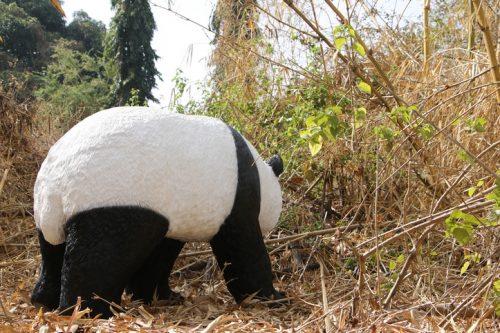 panda grandeur nature en résine