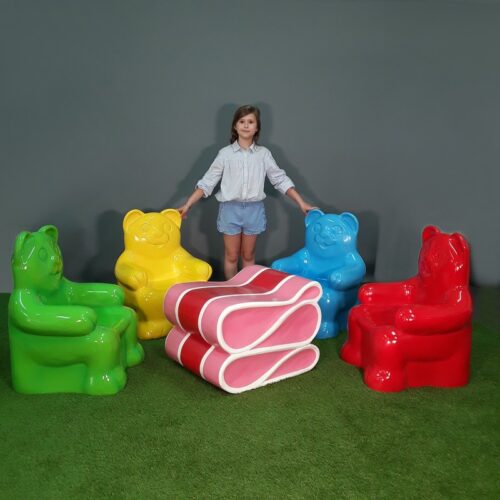 4 petites chaises enfant en forme d'ourson nlcdeco
