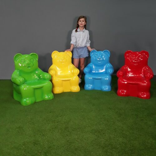 chaises enfants ours de couleur nlcdeco
