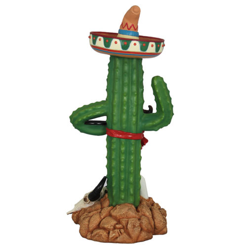 Cactus sur socle avec moustache