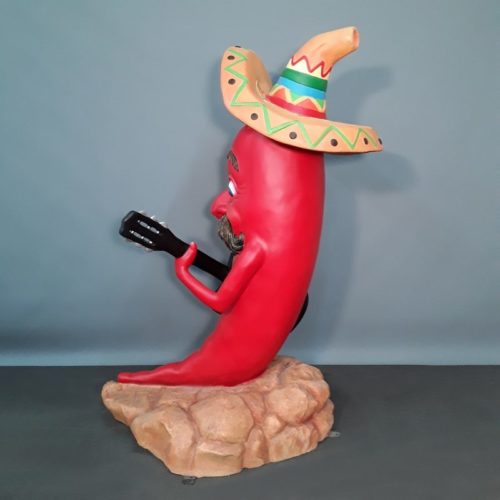 Figurine mexicaine poivron musicien nlcdeco