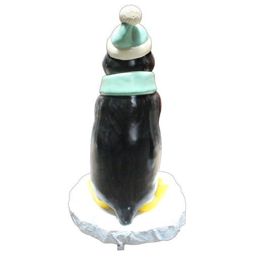 Pingouin penseur avec neige NLC DECO