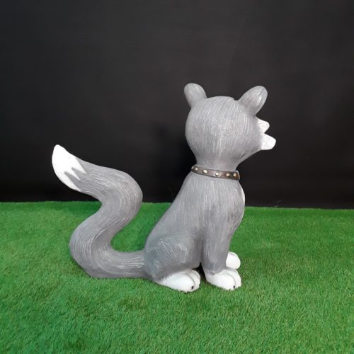 Statuette décorative d'un chat gris nlcdeco