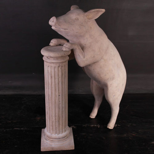 Cochon curieux pierre blanche NLC DECO