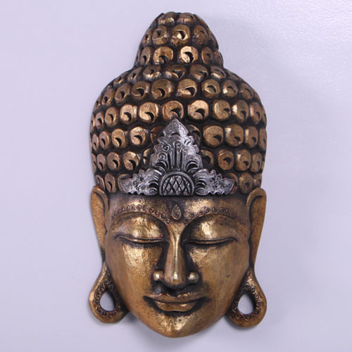 Masque Tribal bouddha or nlc deco