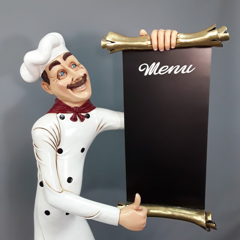 Porte menu chef cuisinier nlcdeco