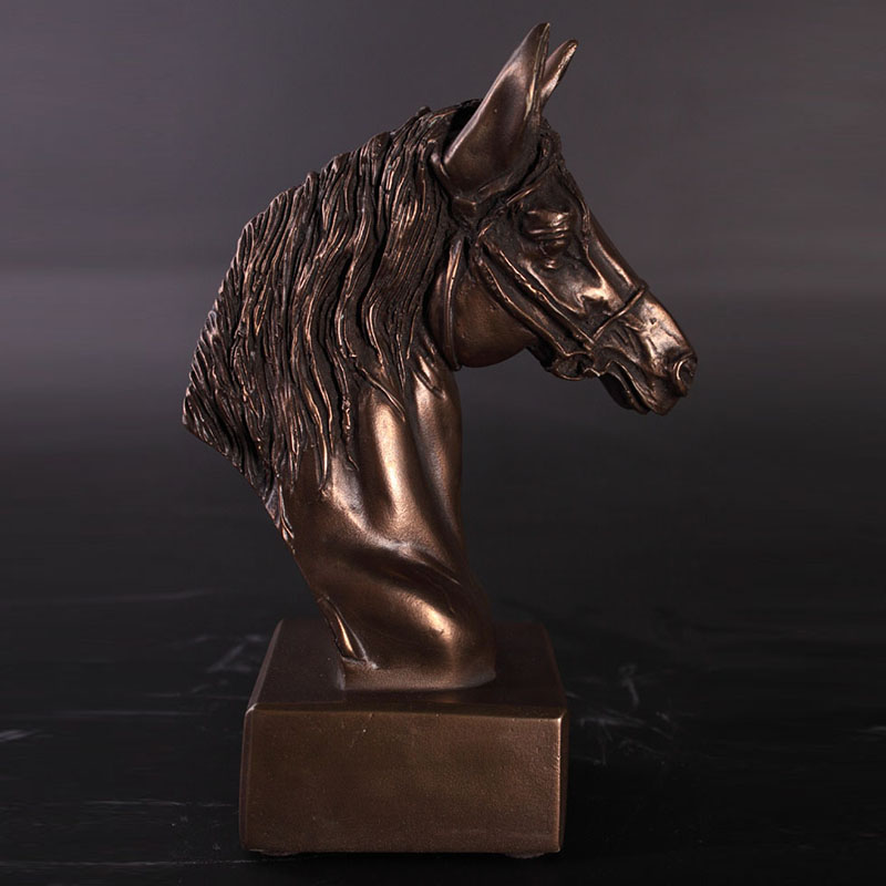 Tête de cheval sur socle bronze NLC DECO