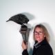 corbeau en bronze sur support nlcdeco