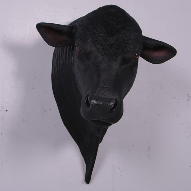 Trophée vache Angus noir 150382 nlcdeco nlc deco