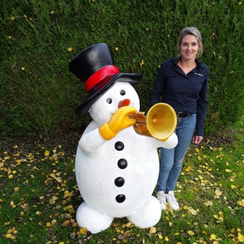 Bonhomme de neige de plus de 1 mètre musicien nlcdeco