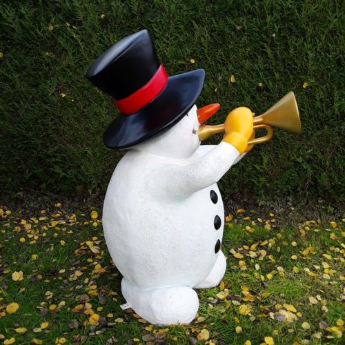 Bonhomme de neige musicien trompettiste nlcdeco