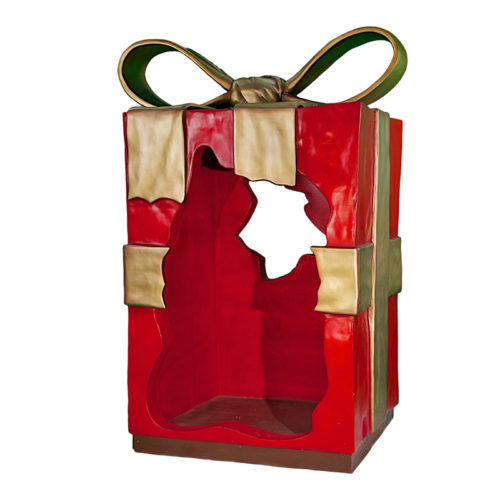 Giant-Christmas-Parcel-Green paquet cadeaux geant creux nlc deco nlc déco noel
